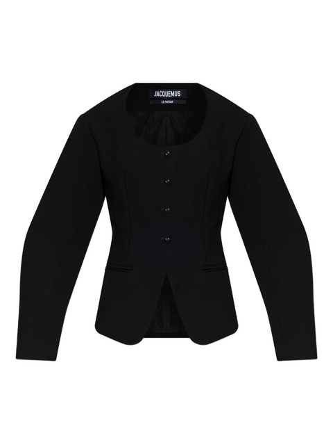Jacquemus button-fastening balloon-sleeve jacket - Black - zdjęcie produktu nr 1
