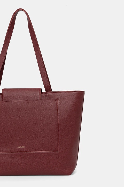 Trussardi torebka skórzana kolor bordowy Z605E106078N - zdjęcie produktu nr 2
