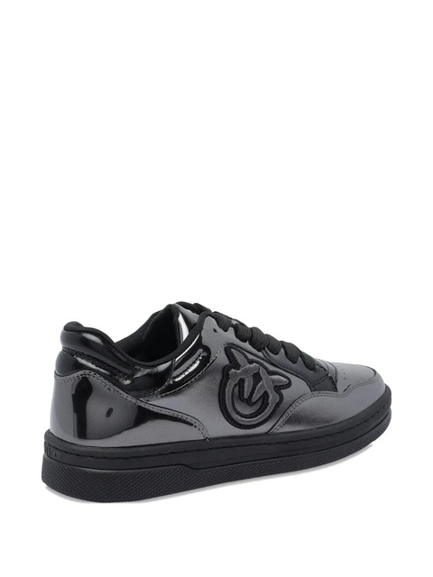 PINKO logo-detail patent-leather sneakers - Black - zdjęcie produktu nr 2