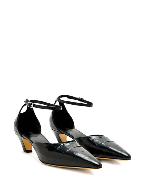 Le Monde Beryl 45mm crocodile-effect pumps - Black - zdjęcie produktu nr 1