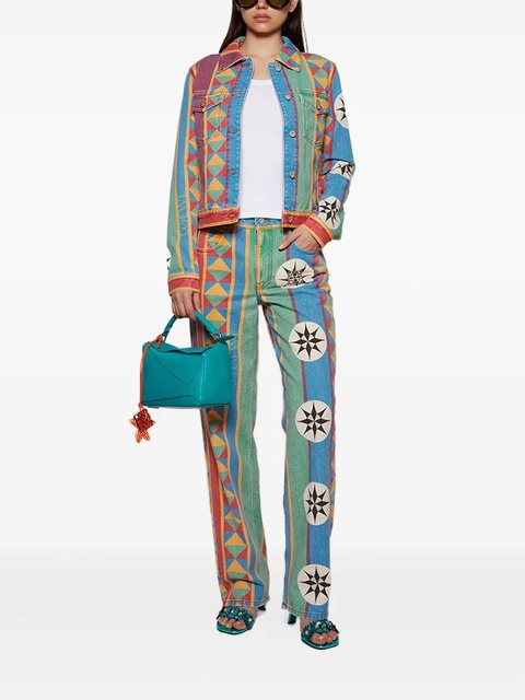LOEWE Soft Puzzle geometric leather tote bag - Blue - zdjęcie produktu nr 2