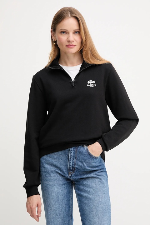 Lacoste bluza bawełniana kolor czarny z nadrukiem SH2735 - zdjęcie produktu nr 2