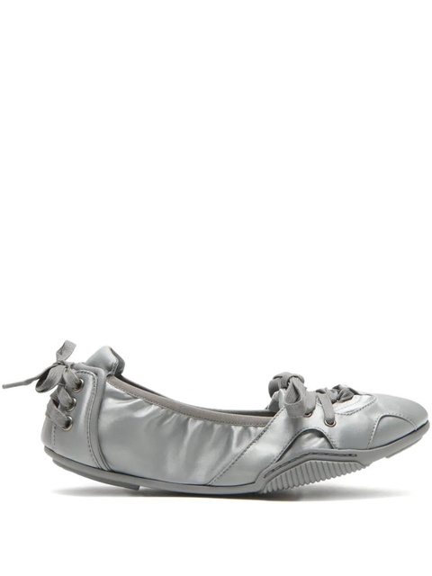 Acne Studios satin-finish ballet flats - Grey - zdjęcie produktu nr 1