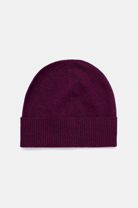 United Colors of Benetton czapka wełniana kolor fioletowy 1002DA010 - zdjęcie produktu nr 1