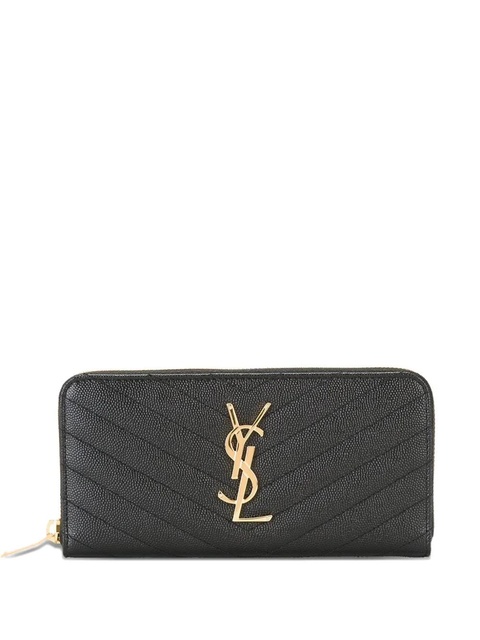 Saint Laurent Cassandre zip-around wallet - Black - zdjęcie produktu nr 2