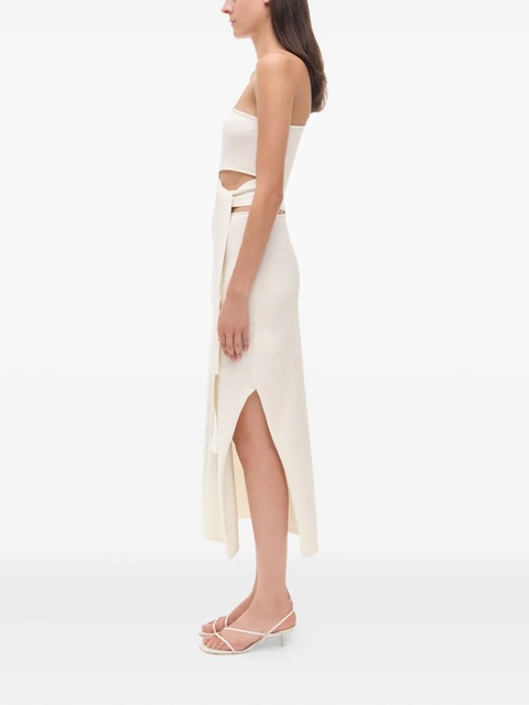 Simkhai Aurelia one-shoulder cut-out midi dress - Neutrals - zdjęcie produktu nr 2