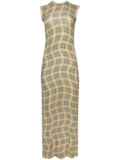 Rabanne tartan-check maxi dress - Neutrals - zdjęcie produktu nr 1
