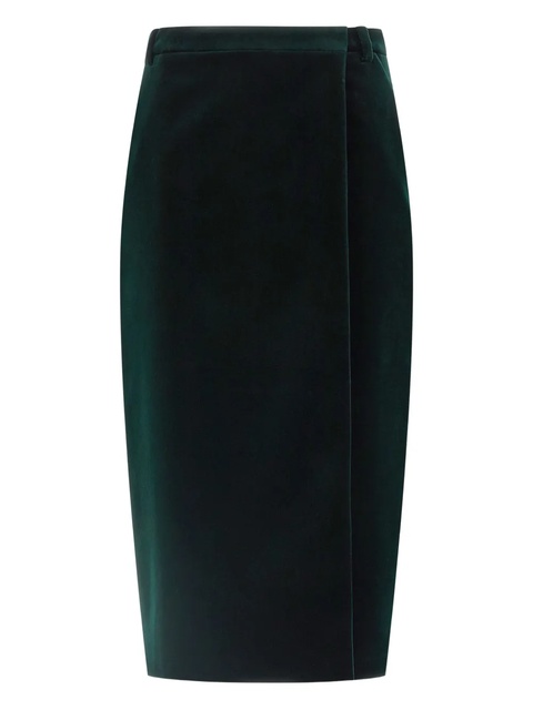 Saint Laurent velvet midi skirt - Green - zdjęcie produktu nr 1