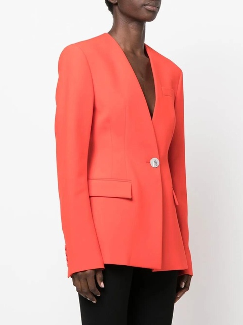 The Attico Thelma single-breasted blazer - Red - zdjęcie produktu nr 2