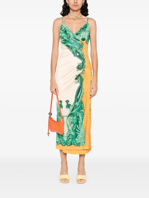ETRO gathered printed dress - Orange - zdjęcie produktu nr 2