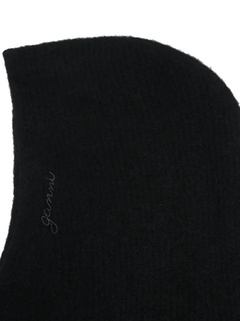 GANNI ribbed balaclava - Black - zdjęcie produktu nr 2