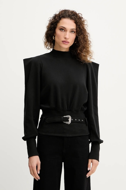 Versace Jeans Couture bluza bawełniana damska kolor czarny gładka 79HAI300 F0010 - zdjęcie produktu nr 1