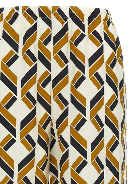 ERES geometric-print elastic-waist trousers - White - zdjęcie produktu nr 2
