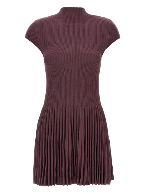 Magda Butrym ribbed pleated mini dress - Red - zdjęcie produktu nr 1
