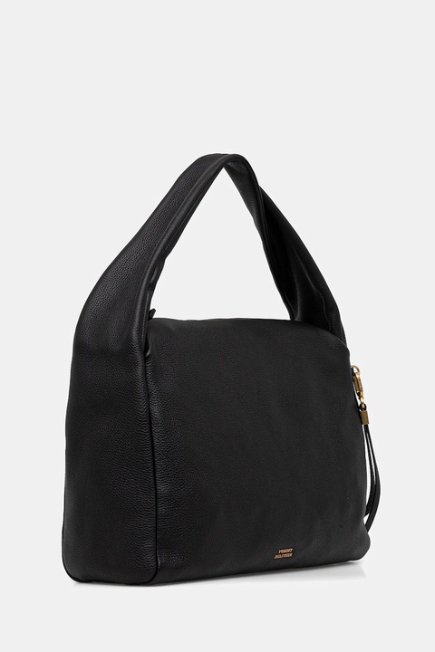 Tommy Hilfiger torebka skórzana kolor czarny AW0AW18285 - zdjęcie produktu nr 2