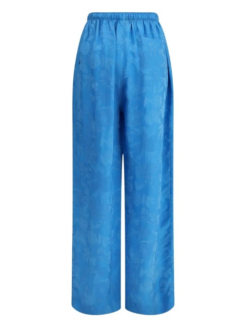 Balenciaga floral-pattern elasticated-waist trousers - Blue - zdjęcie produktu nr 2