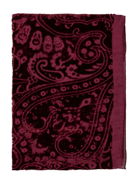 ETRO paisley-pattern velvet scarf - Red - zdjęcie produktu nr 1