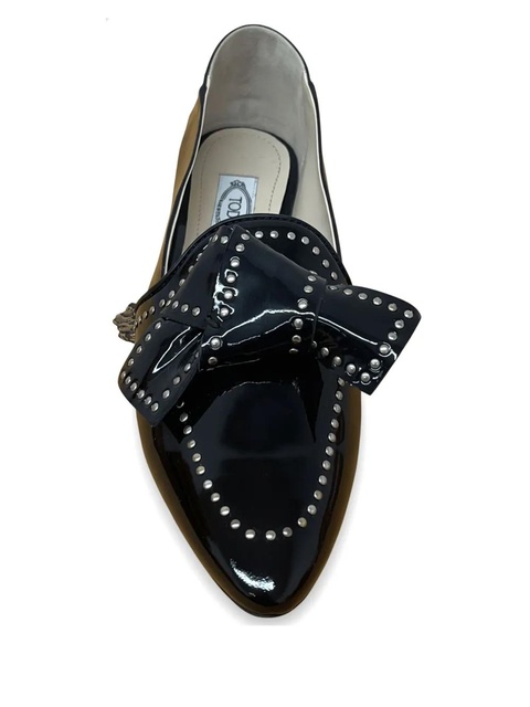 Tod's bow studded loafers - Black - zdjęcie produktu nr 2