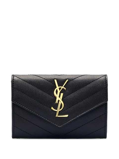Saint Laurent chevron-design logo wallet - Black - zdjęcie produktu nr 1