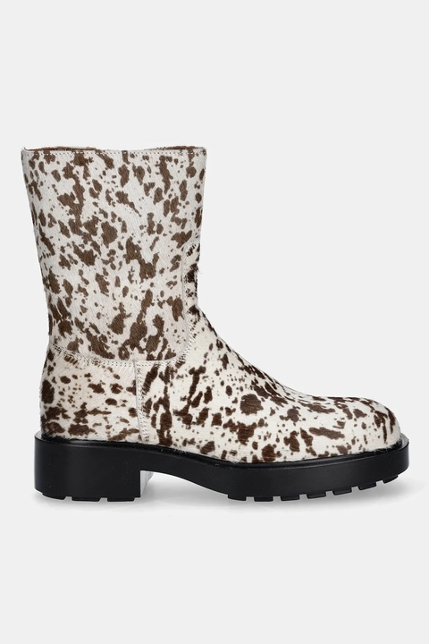 Copenhagen botki skórzane damskie kolor brązowy na platformie CPH443 hairy leather - zdjęcie produktu nr 2