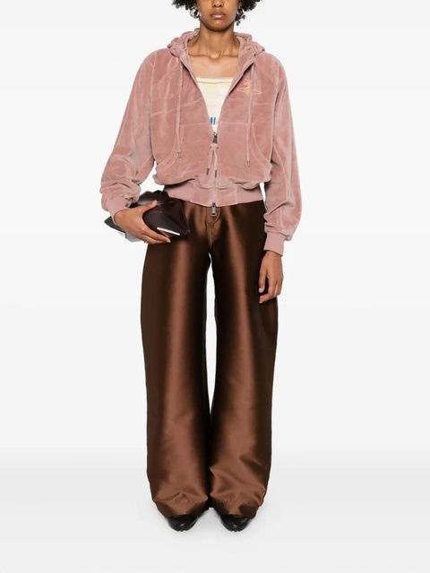 Vivienne Westwood velour zip-up hoodie - Pink - zdjęcie produktu nr 2