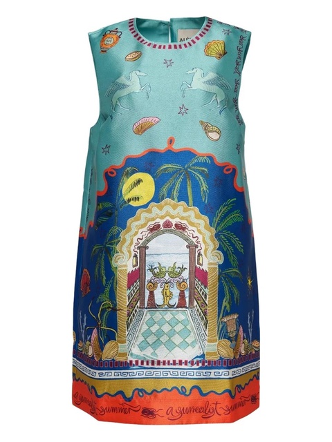 ALEMAIS Surrealist Summer sleeveless mini dress - Blue - zdjęcie produktu nr 1