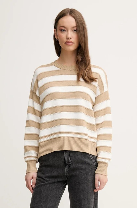 United Colors of Benetton sweter bawełniany damski kolor beżowy 1494E10CW - zdjęcie produktu nr 1