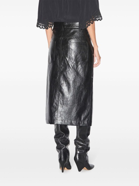 MARANT ÉTOILE Angele midi skirt - Black - zdjęcie produktu nr 2