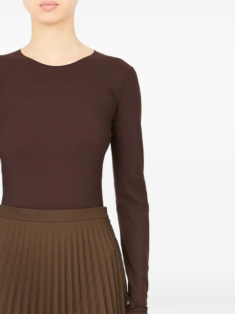 MM6 Maison Margiela A-line midi pleated skirt - Brown - zdjęcie produktu nr 2