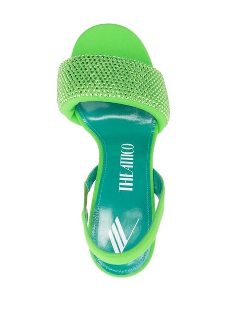 The Attico crystal-embellished open-toe sandals - Green - zdjęcie produktu nr 2