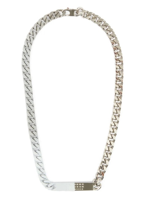 MM6 Maison Margiela numbers-motif necklace - Silver - zdjęcie produktu nr 1