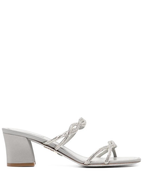 René Caovilla 55mm crystal-embellishment sandals - Grey - zdjęcie produktu nr 1