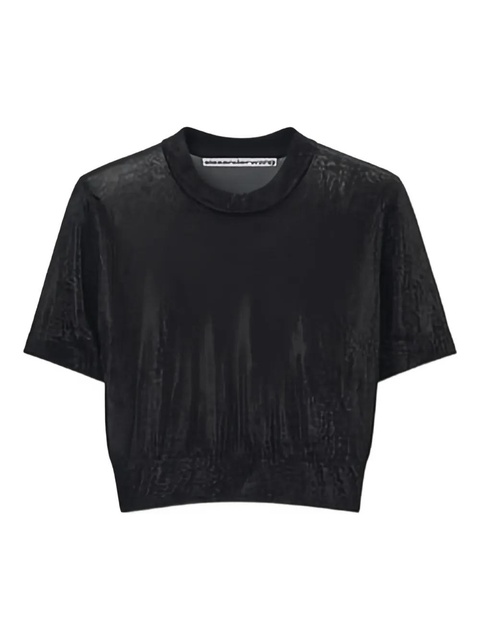 Alexander Wang short-sleeved cropped top - Black - zdjęcie produktu nr 1
