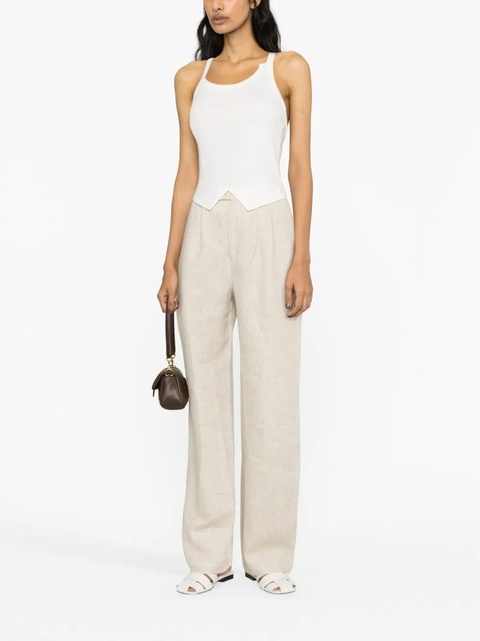 St. Agni Abstract asymmetric organic-cotton top - White - zdjęcie produktu nr 1