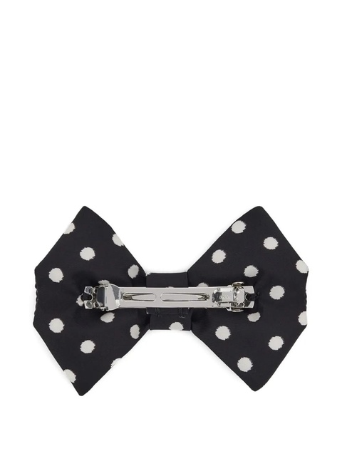 GANNI polka dot-bow hair clip - Black - zdjęcie produktu nr 2
