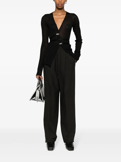 Sportmax high-waist virgin wool trousers - Brown - zdjęcie produktu nr 2