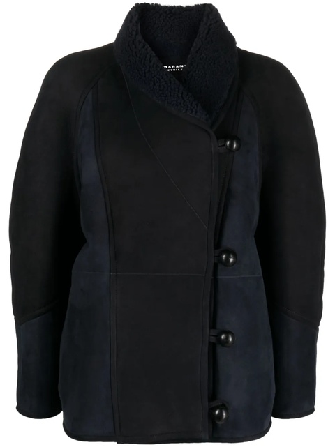 MARANT ÉTOILE Abeni wrap suede coat - Blue - zdjęcie produktu nr 1