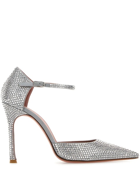 Amina Muaddi crystal-embellished pumps - Silver - zdjęcie produktu nr 2