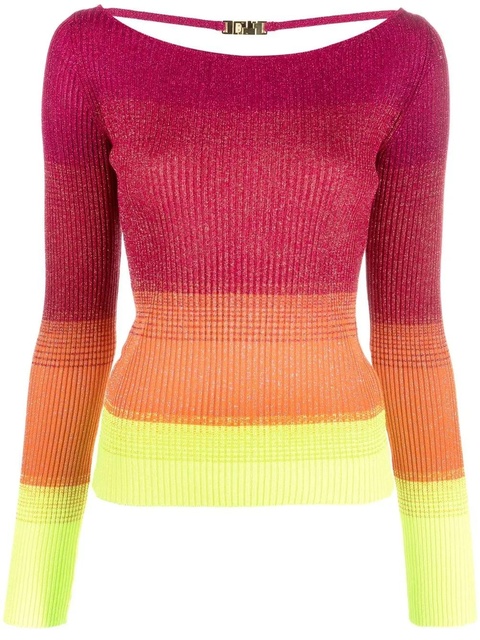 GCDS colour-block ribbed-knit jumper - Pink - zdjęcie produktu nr 1