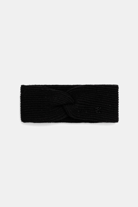 Calvin Klein opaska na głowę z dodatkiem wełny kolor czarny LV04F8039G - zdjęcie produktu nr 1