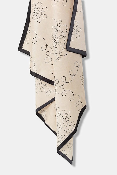 Sisley chusta damska kolor beżowy wzorzysta 6TUUW51TF - zdjęcie produktu nr 2