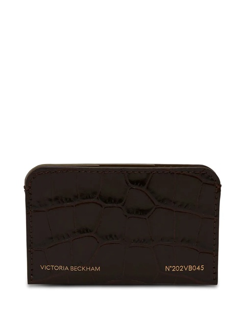 Victoria Beckham croco-effect cardholder - Brown - zdjęcie produktu nr 1