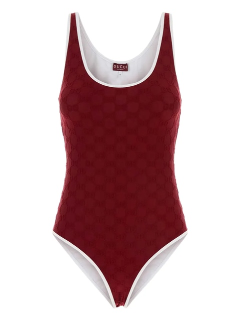 Gucci monogram-embossed swimsuit - Red - zdjęcie produktu nr 1