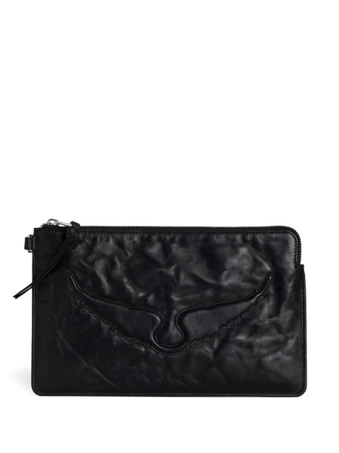Zadig&Voltaire Angel Wings leather clutch bag - Black - zdjęcie produktu nr 1