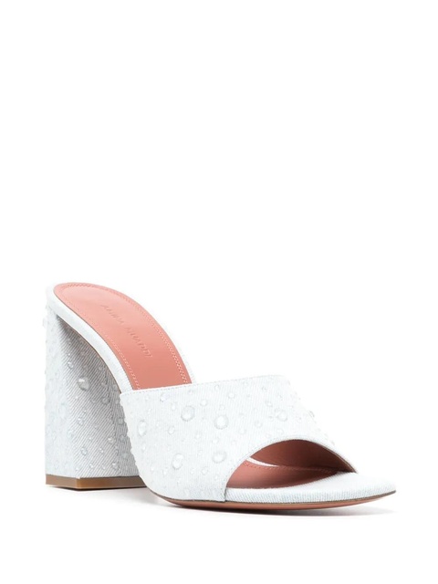 Amina Muaddi 95mm Brigitte Clear Crystal sandals - Blue - zdjęcie produktu nr 2