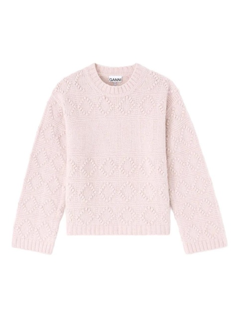 GANNI textured sweater - Pink - zdjęcie produktu nr 1