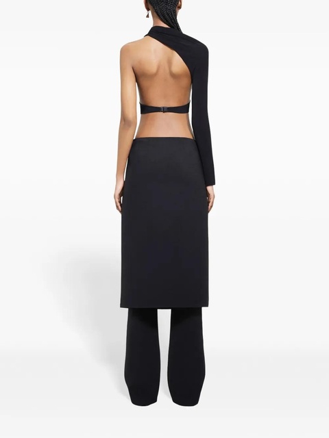 Courrèges oblique tailored midi skirt - Black - zdjęcie produktu nr 2