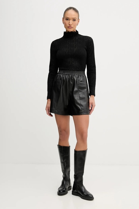United Colors of Benetton sweter damski kolor czarny lekki z półgolfem 5W77DQ0AT - zdjęcie produktu nr 2