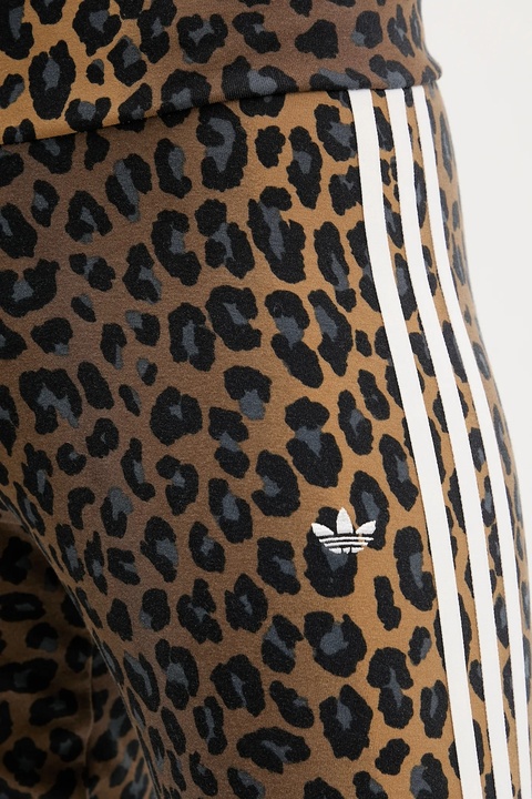 adidas Originals legginsy Legging damskie kolor brązowy wzorzyste JW7308 - zdjęcie produktu nr 2