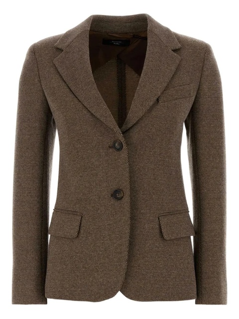 Weekend Max Mara embroidered jersey blazer - Brown - zdjęcie produktu nr 2